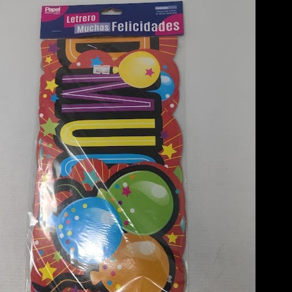 LETRERO MUCHAS FELICIDADES 2302 PADI BOLSA C1 PZA. E25